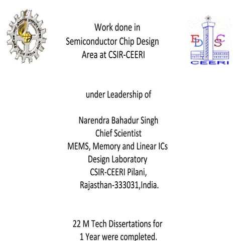 Nbsingh csir-ceeri-semiconductor-activities | PPT