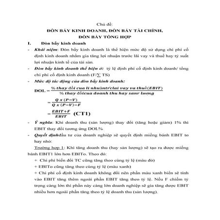 đòN bẩy tài chính