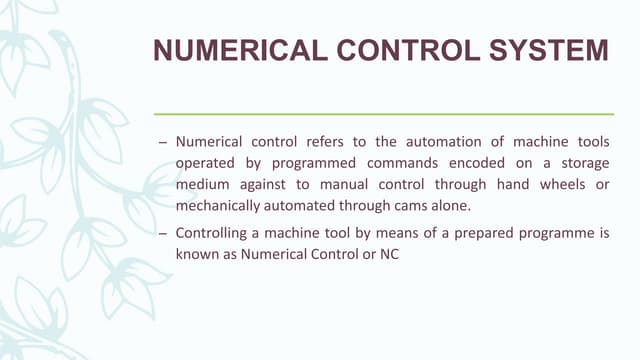 Numerical Controlled System Basic Fundamental | PPTX | Radio Control ...