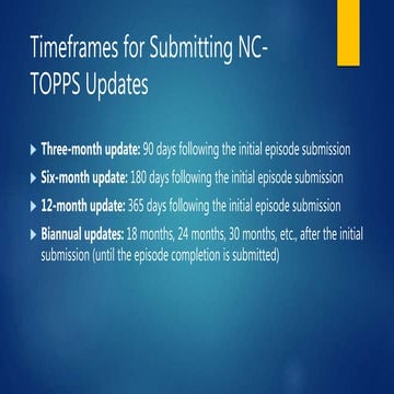 Nc topps provider training - part 3 | PPT