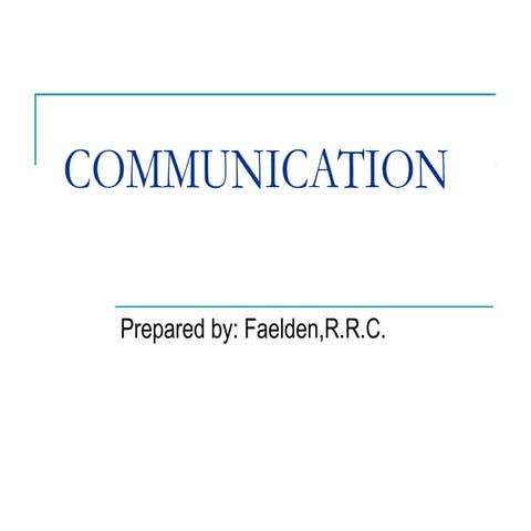 Nursing Communication