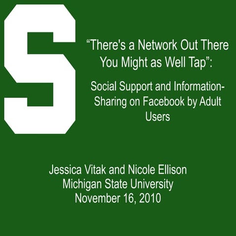 Social Support and Information-Sharing on Facebook by Adult Users