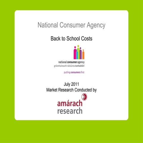 NCA Back to School Market Research 2011