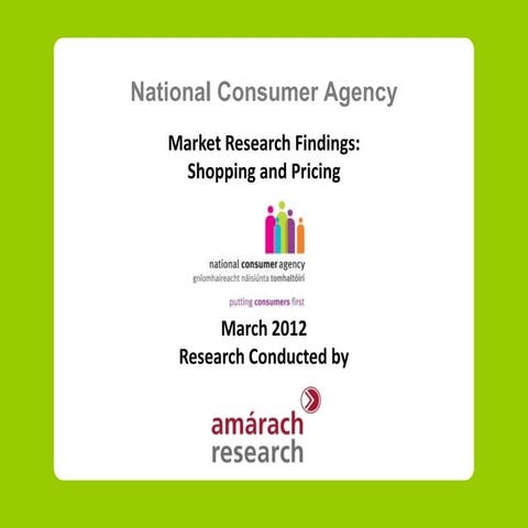 Market Research on shopping and pricing in Ireland