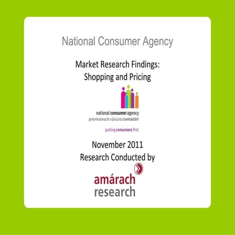 Irish shopper behaviour and pricing