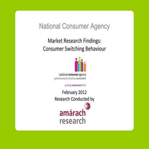 NCA research on consumers and switching