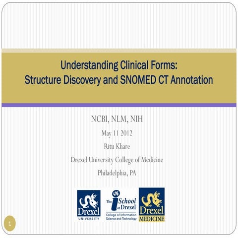 Understanding Clinical Forms: Structure Discovery and SNOMED CT Annotation