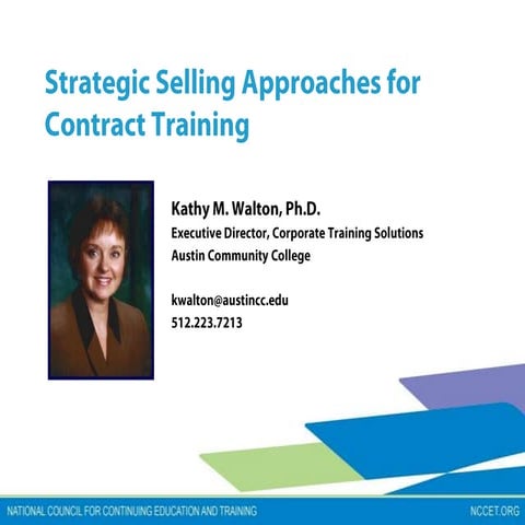 Nccet strategie sales approach to contract training