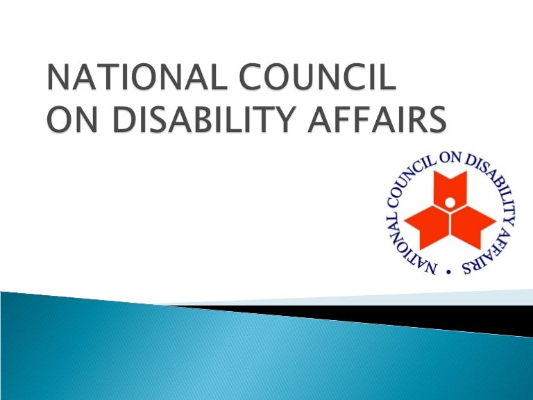 Presentation about the National Council on Disability Affairs