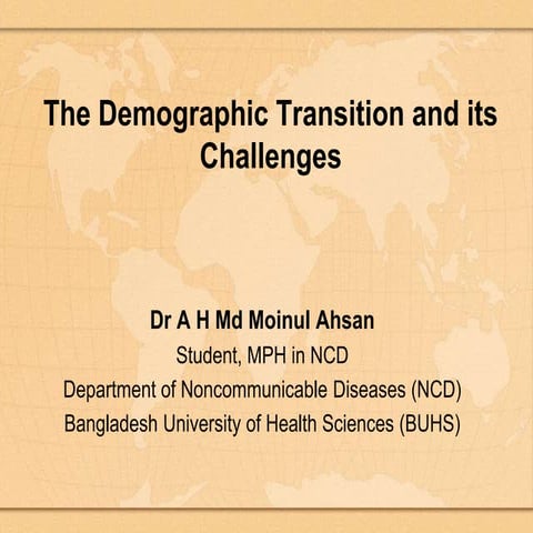 Demographic transition and challenge Bangladesh is facing