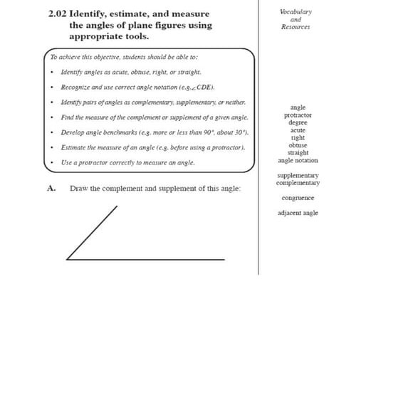 Ncdpi Geometry Indicators Grade 5
