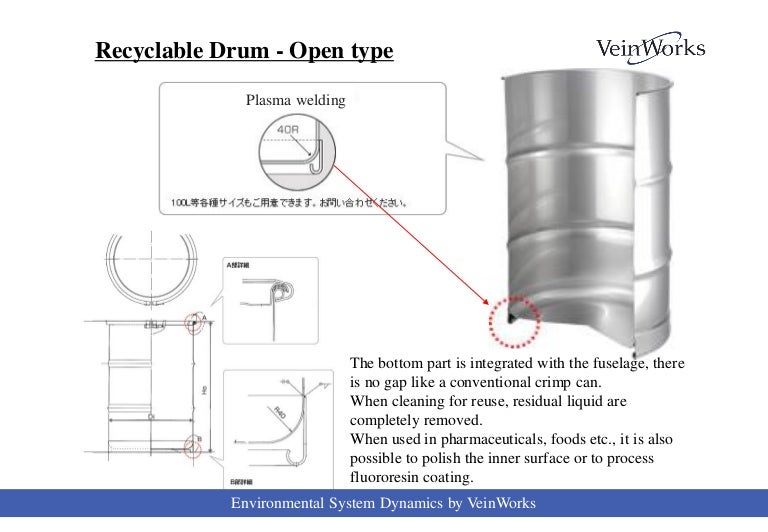 Stainless drum NC drum(smooth bottom type)