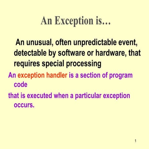 Exception handling