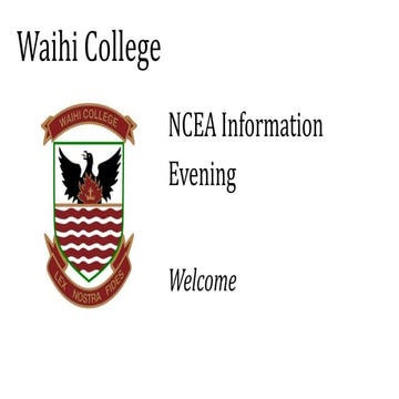 Ncea information evening