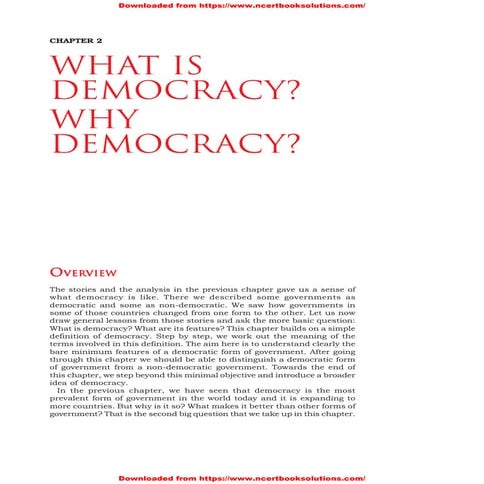 NCERT Class 9 Political Science What is Democracy.pdf