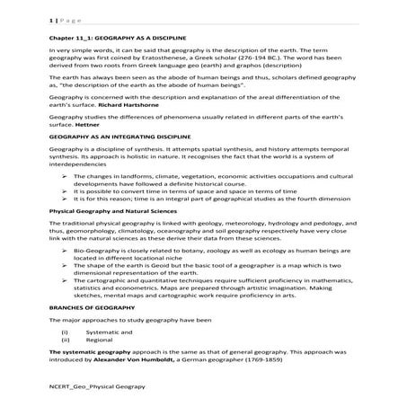 Ncert geo physical geograpy