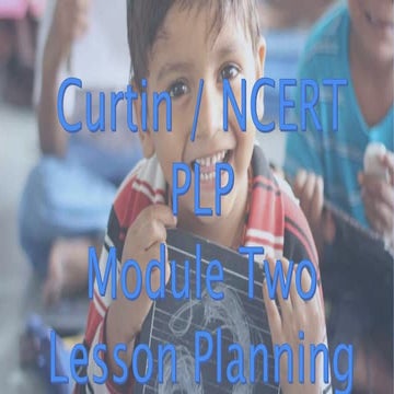 NCERT Module 2 b - Lesson Planning