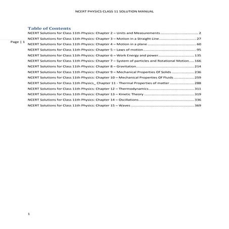 Ncert solutions for class 11th physics
