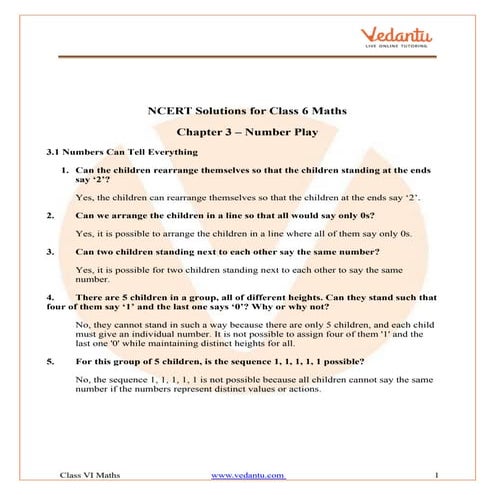 NCERT Solutions For Class 6 Maths Chapter 3 Number Play _ Vedantu.pdf