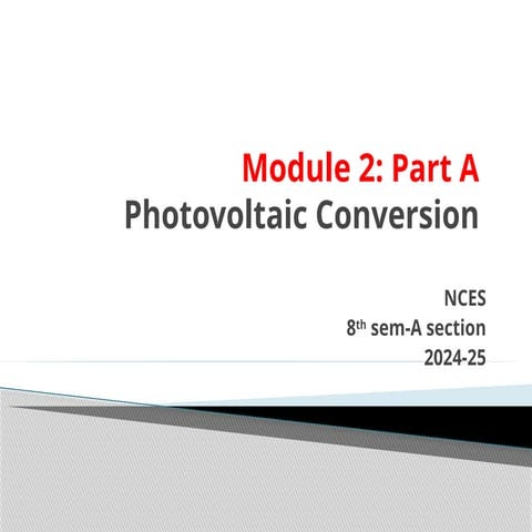 Non conventional energy 2 module........