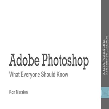 NCET Tech Bite - Photoshop - July 2015