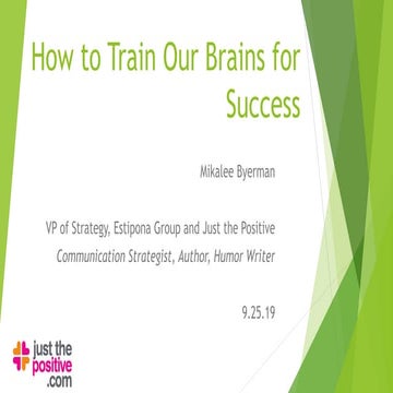 NCET Biz Bite | Mikalee Byerman, Train Your Brain for Success | Sept 2019