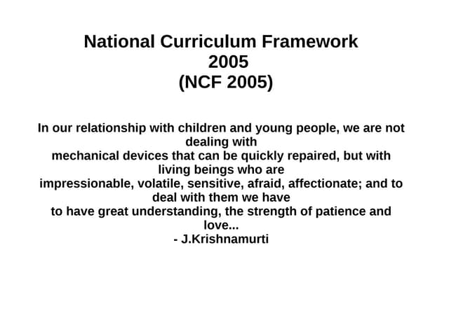 Ncf 2005 and social science position paper