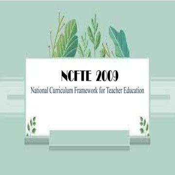 National Curriculum Framework for Teacher Education