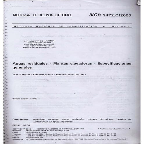 Norma Chilena Nch247 2of2000-aguas-residuales-plantas-elevadoras-especificaci...