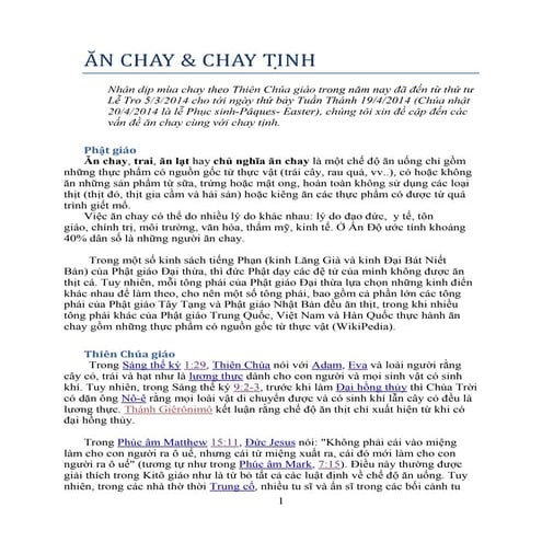 Ăn chay &  chay tịnh