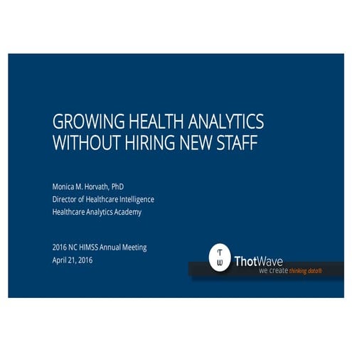 Growing Health Analytics Without Hiring new Staff