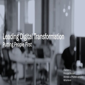 Leading Digital Transformation: Putting People First