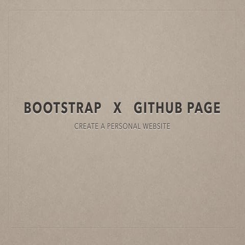 資訊創意課程 - Create A Personal Website 1