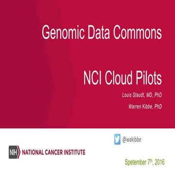 NCI Cancer Genomic Data Commons for NCAB September 2016