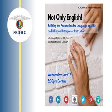 Not Only English! Building the Foundation for Language-specific and Bilingual...