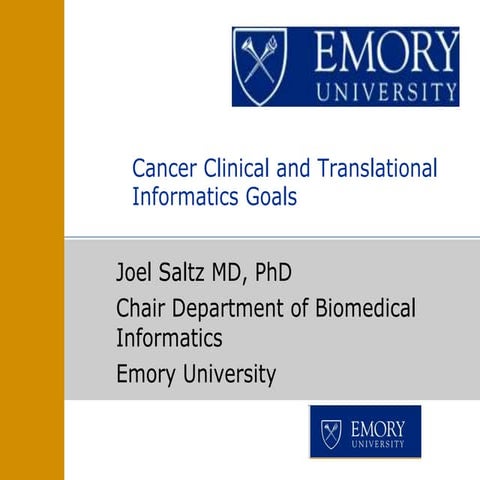 Role of Biomedical Informatics in Translational Cancer Research