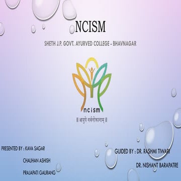 NCISM National Commission for Indian system of medicine.pptx