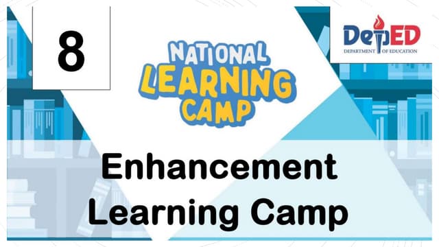 NATIONAL LEARNING CAMP ENGLISH 8 ENHANCEMENT CAMP | PPT