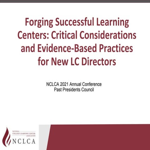 Forging Successful Learning Centers: Critical Considerations and Evidence-Bas...