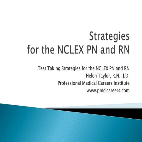 Test Taking Strategies for the NCLEX PN and NCLEX RN 