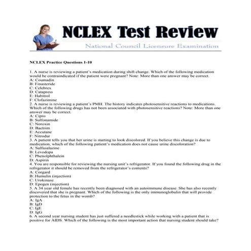 Nclex test review | PDF