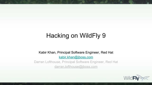 Hacking on WildFly 9