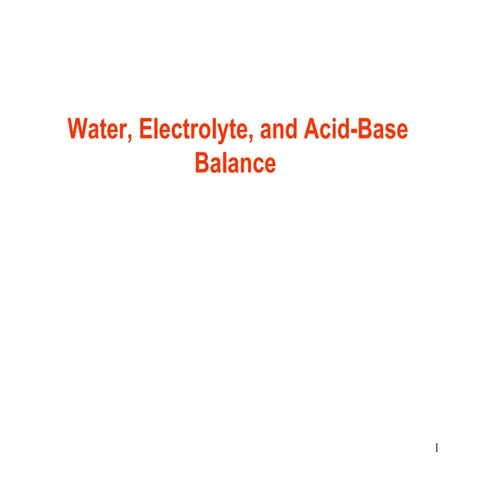 FLUIDS AND ELECTROLYTE IMBALANCE