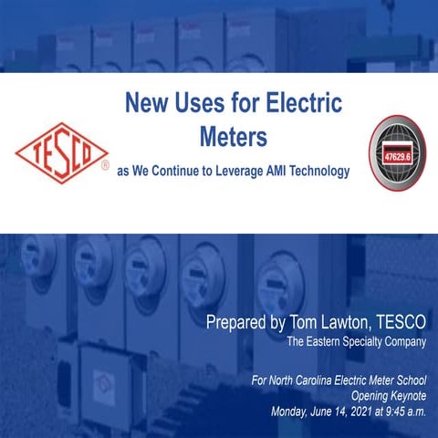 New Uses For Electric Meters as We Continue to Leverage AMI Technology