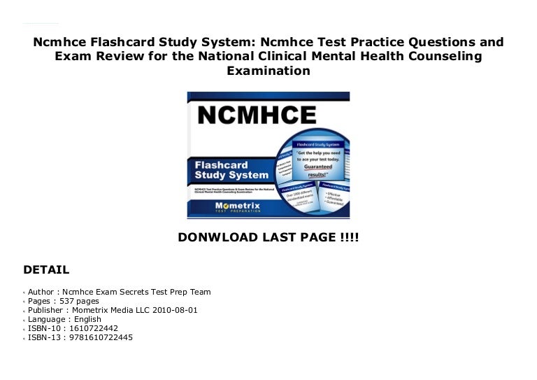 Ncmhce Flashcard Study System Ncmhce Test Practice Questions and Exa…