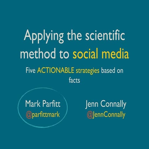 Applying the Scientific Method to Social Media: Five Actionable Strategies Ba...