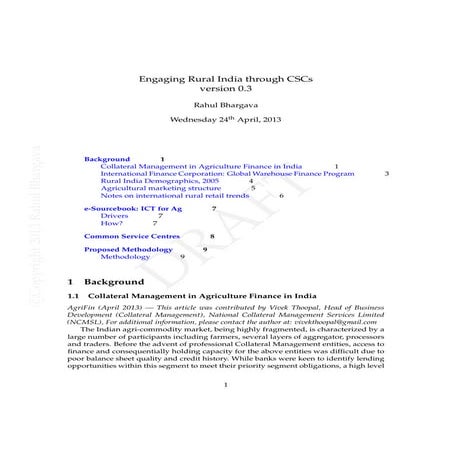 NCML as party for market linkages