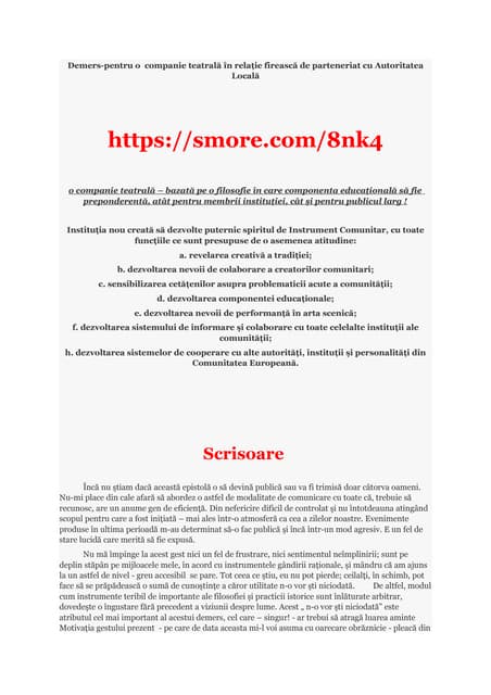 Demers pentru infiintarea unei comp...