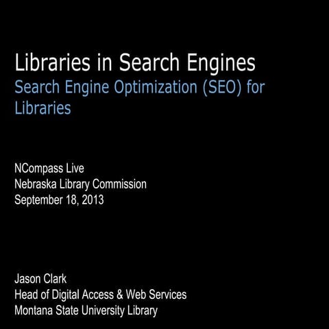 NCompass Live: Libraries in Search Engines: Search Engine Optimization (SEO) ...