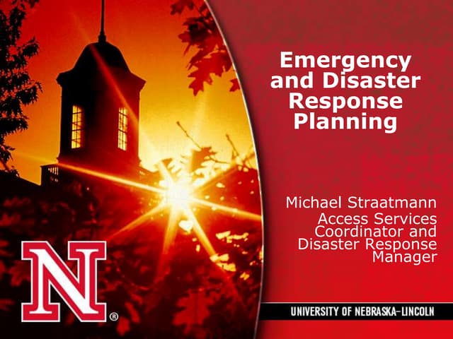NCompass Live: Emergency and Disaster Response Planning for Libraries PPT NCompass Live: Emergency and Disaster Response Planning for Libraries PPT